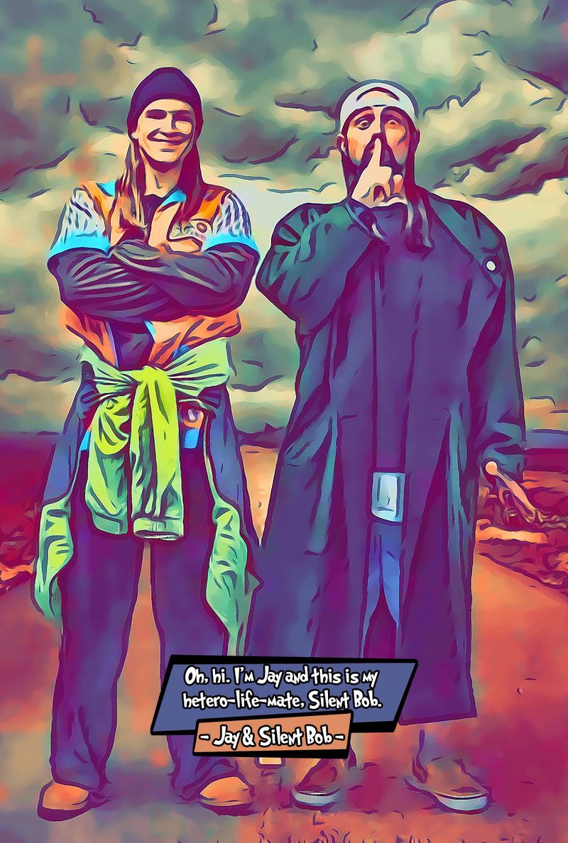 Jay & Silent Bob — Comic Strip Canvas