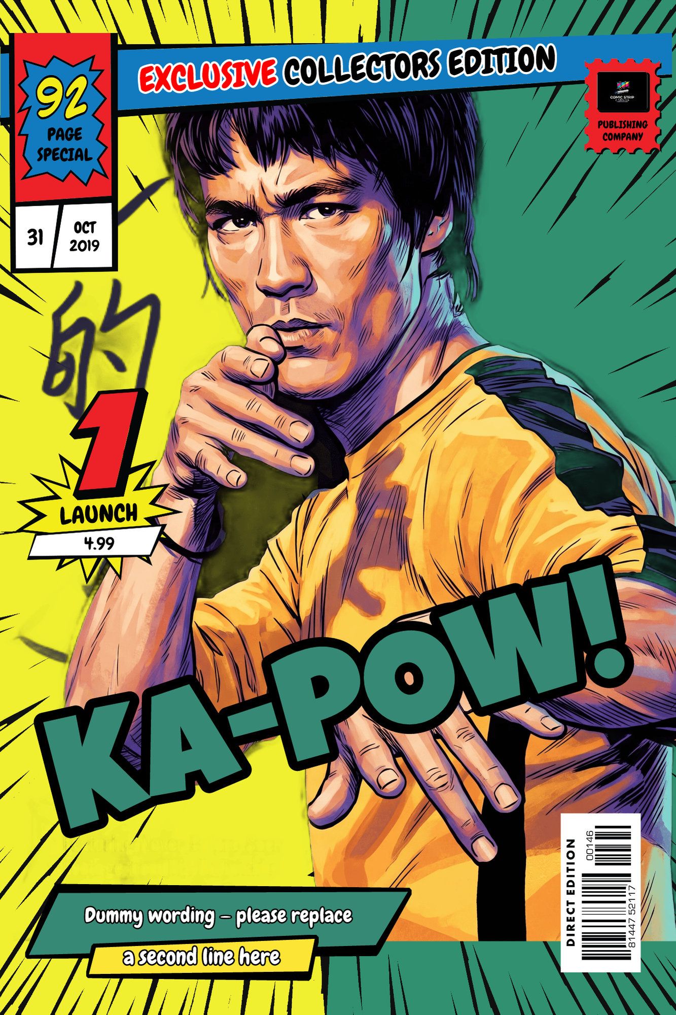 Bruce Lee — Comic Strip Canvas