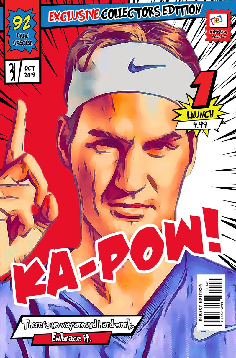 Roger Federer — Comic Strip Canvas