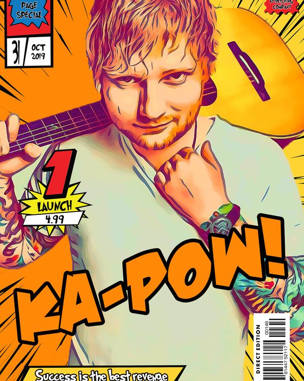 Ed Sheeran — Comic Strip Canvas