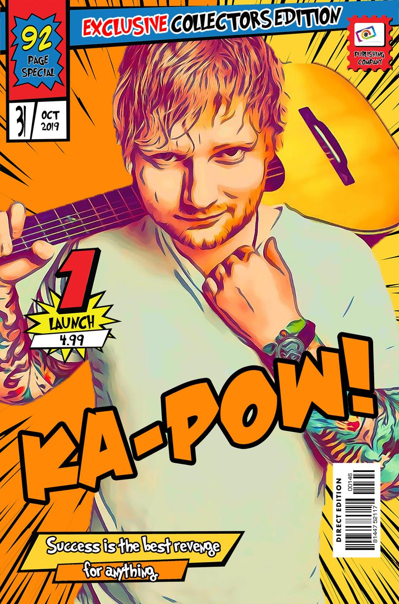 Ed Sheeran — Comic Strip Canvas