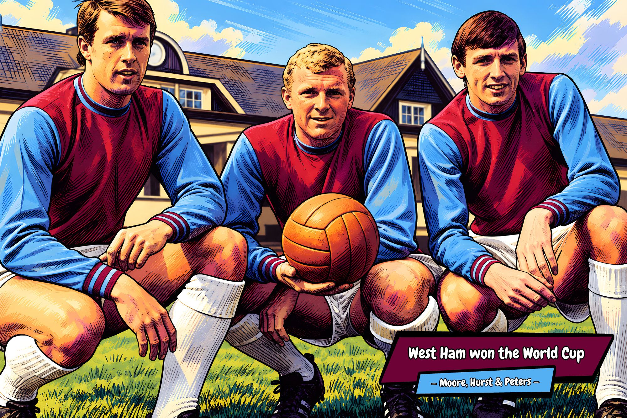 West Ham Legends — Comic Strip Canvas