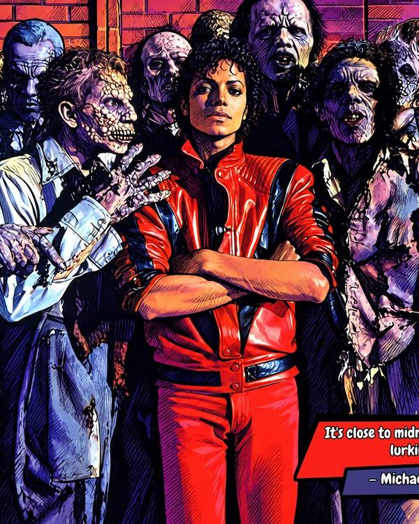 Michael Jackson — Comic Strip Canvas