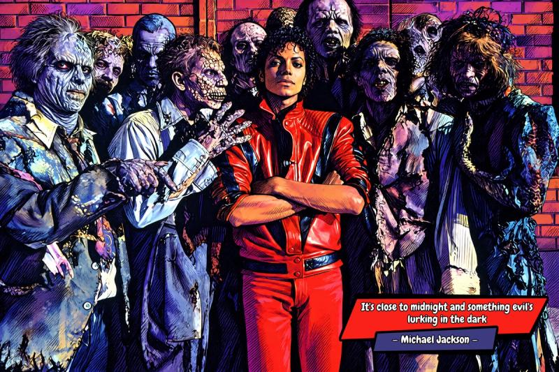 Michael Jackson — Comic Strip Canvas