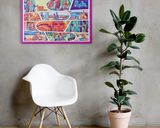 True Romance lifestyle mockup — Comic Strip Canvas