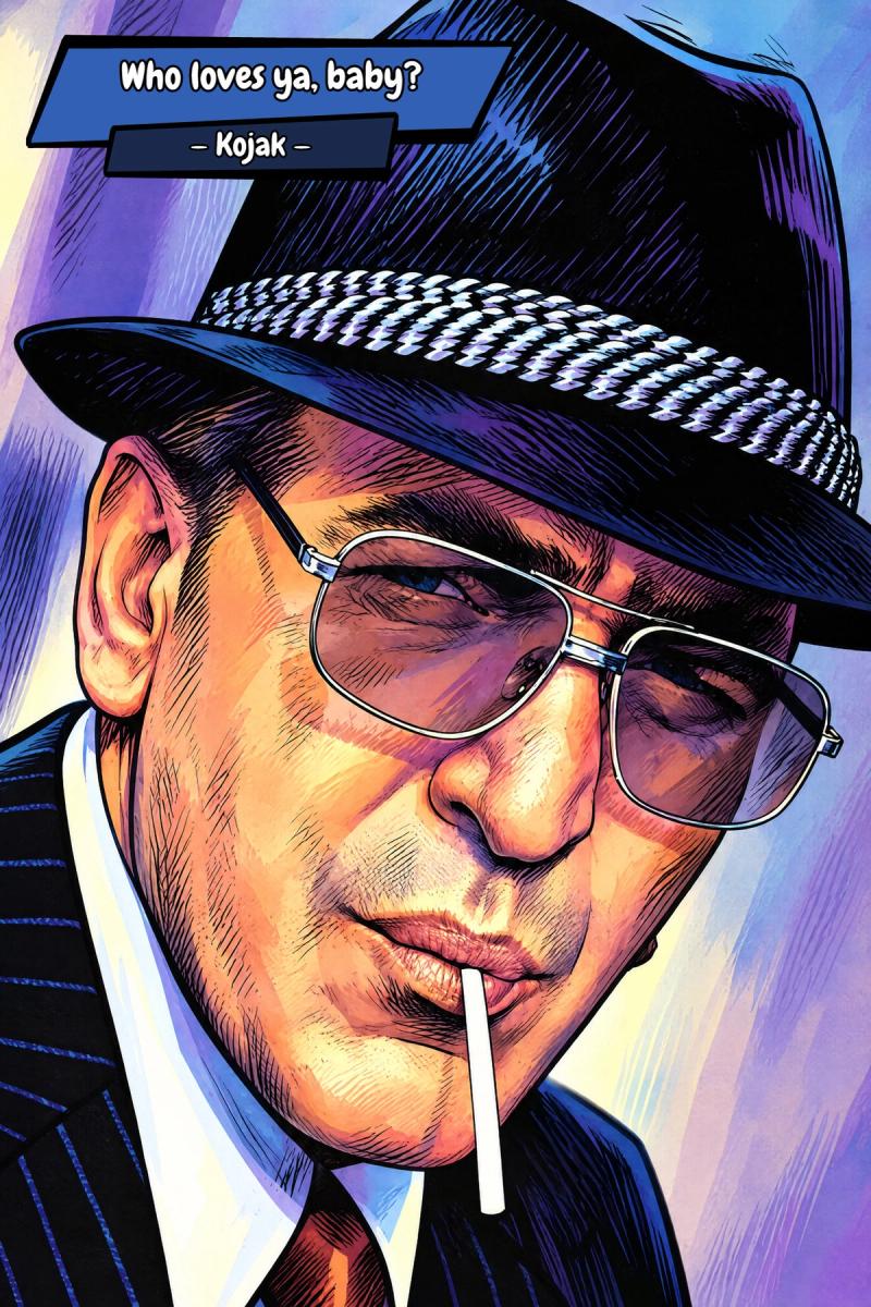 Kojak — Comic Strip Canvas