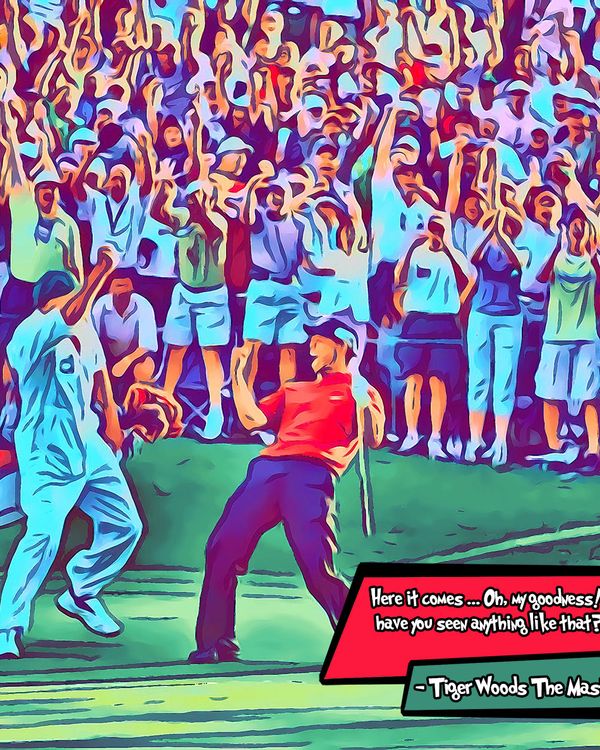 Tiger Woods — Comic Strip Canvas