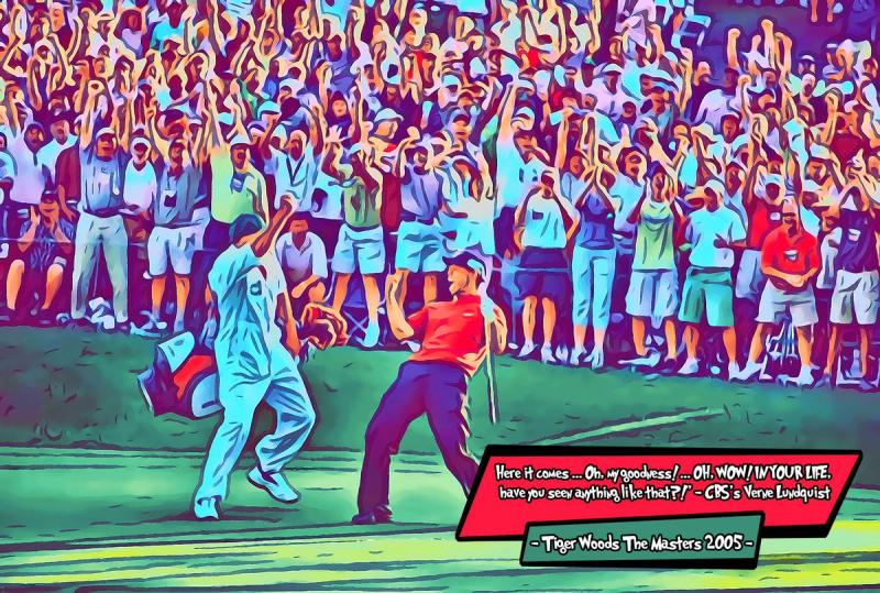 Tiger Woods — Comic Strip Canvas