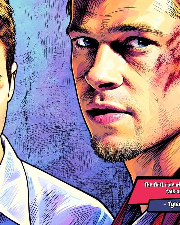 Fight Club — Comic Strip Canvas