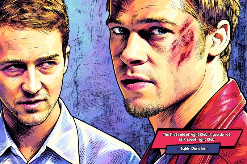 Fight Club — Comic Strip Canvas