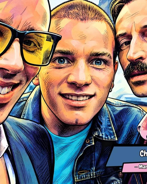Trainspotting — Comic Strip Canvas