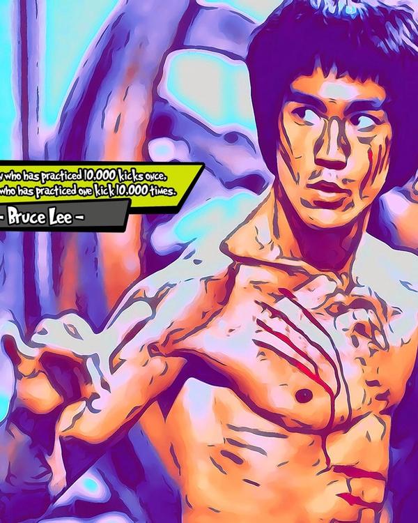 Bruce Lee — Comic Strip Canvas