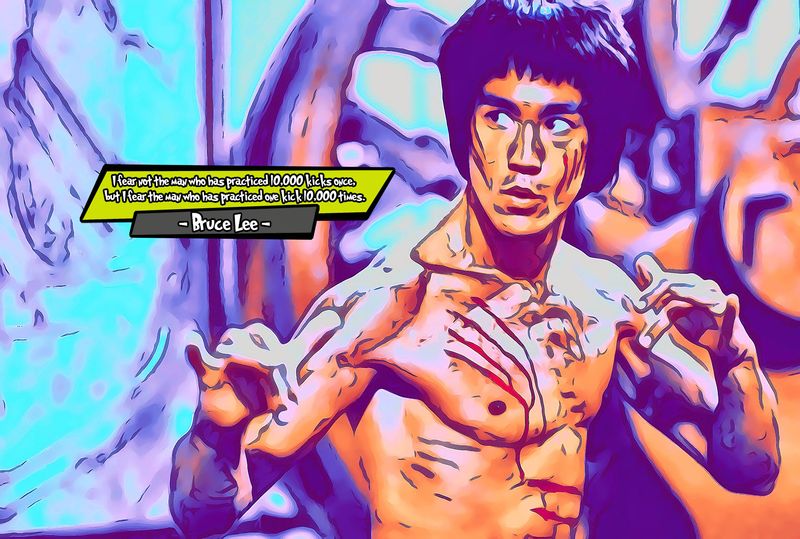 Bruce Lee — Comic Strip Canvas
