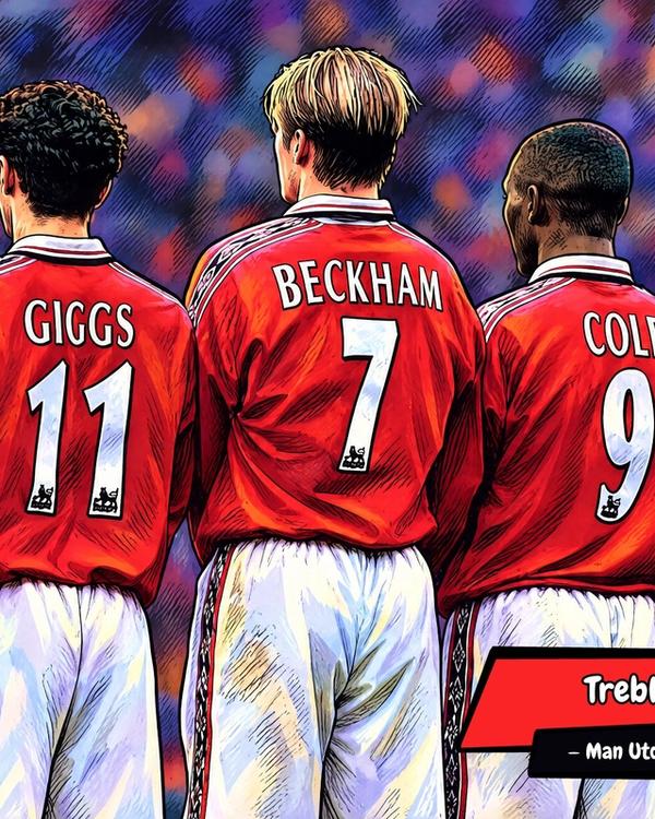 Man Utd 1998-99 — Comic Strip Canvas