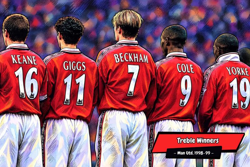 Man Utd 1998-99 — Comic Strip Canvas