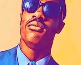 Stevie Wonder — Comic Strip Canvas
