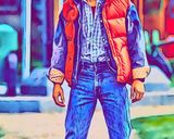 Marty McFly — Comic Strip Canvas