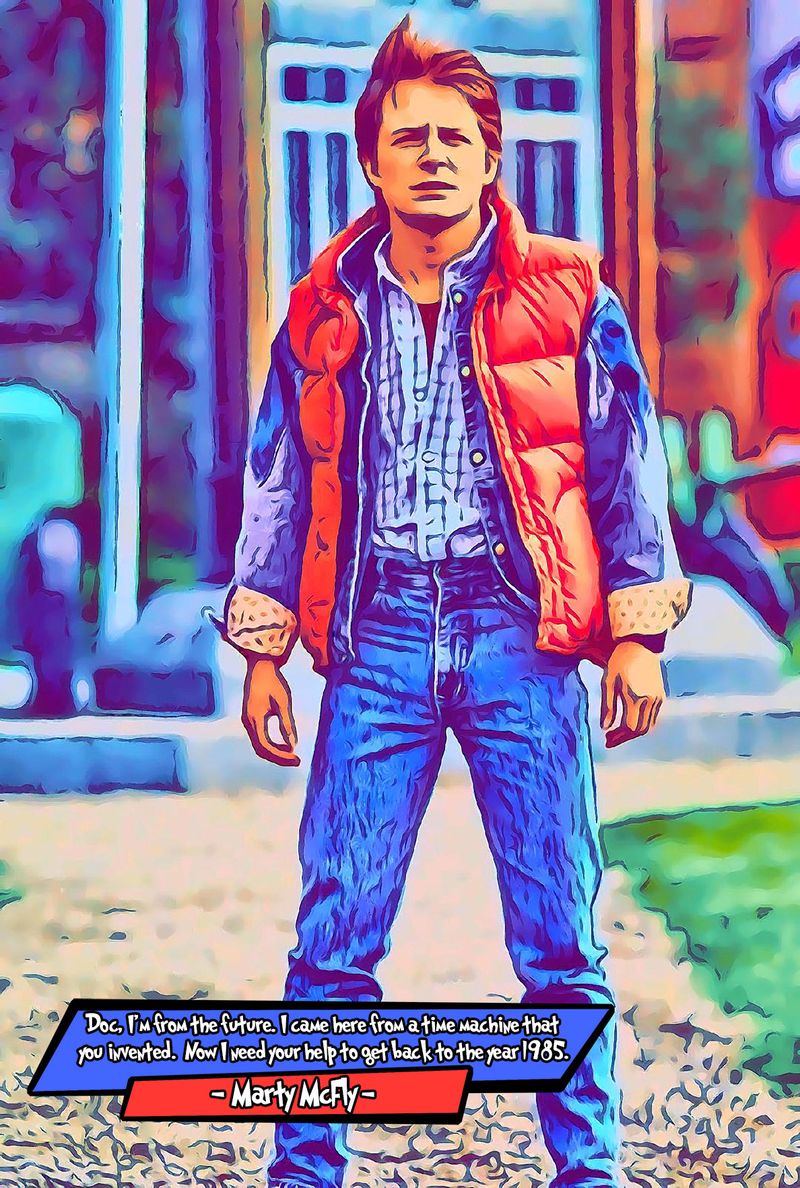 Marty McFly — Comic Strip Canvas
