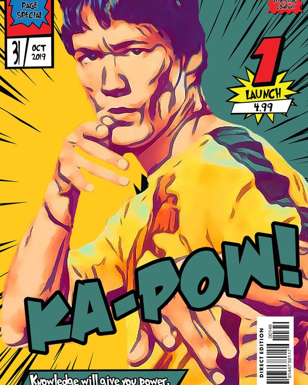 Bruce Lee — Comic Strip Canvas