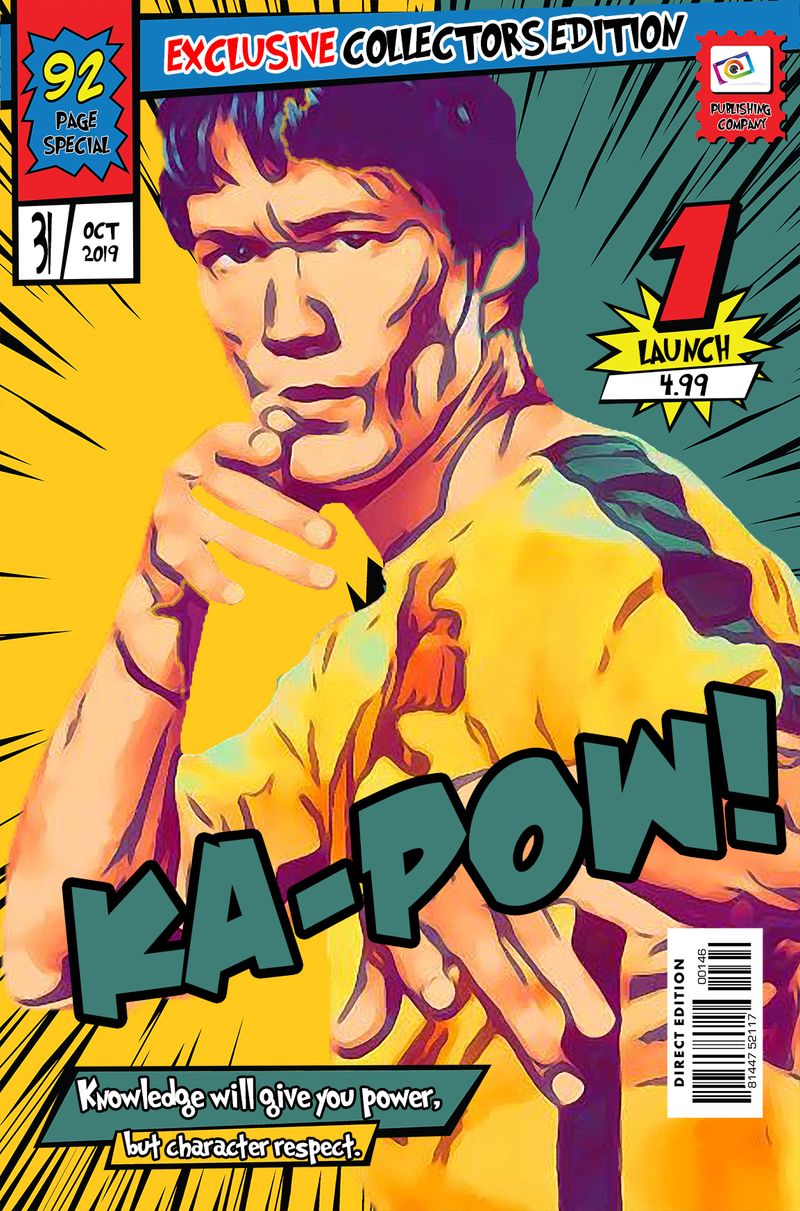 Bruce Lee — Comic Strip Canvas
