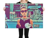 Breakfast At Tiffany's lifestyle mockup — Comic Strip Canvas