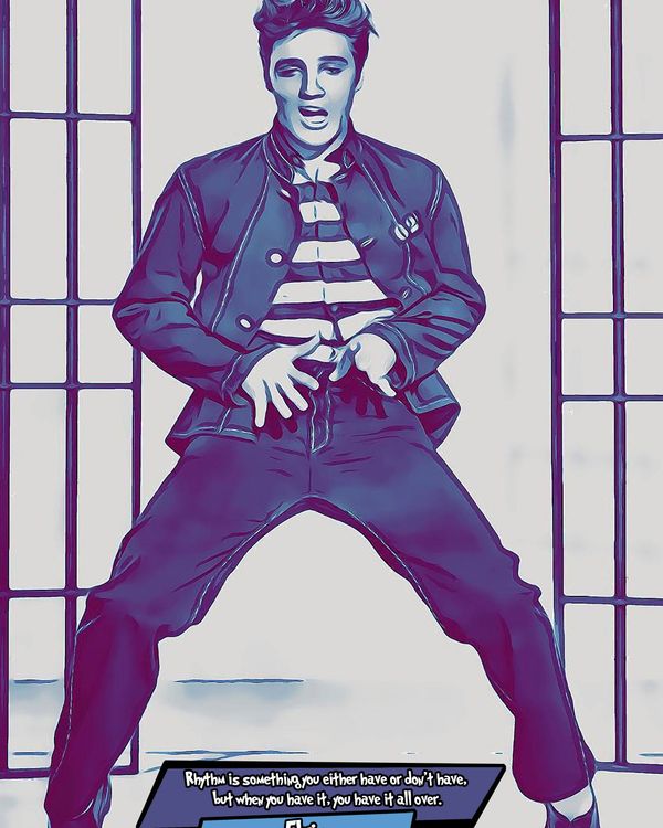 Elvis — Comic Strip Canvas