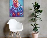Keith Flint lifestyle mockup — Comic Strip Canvas