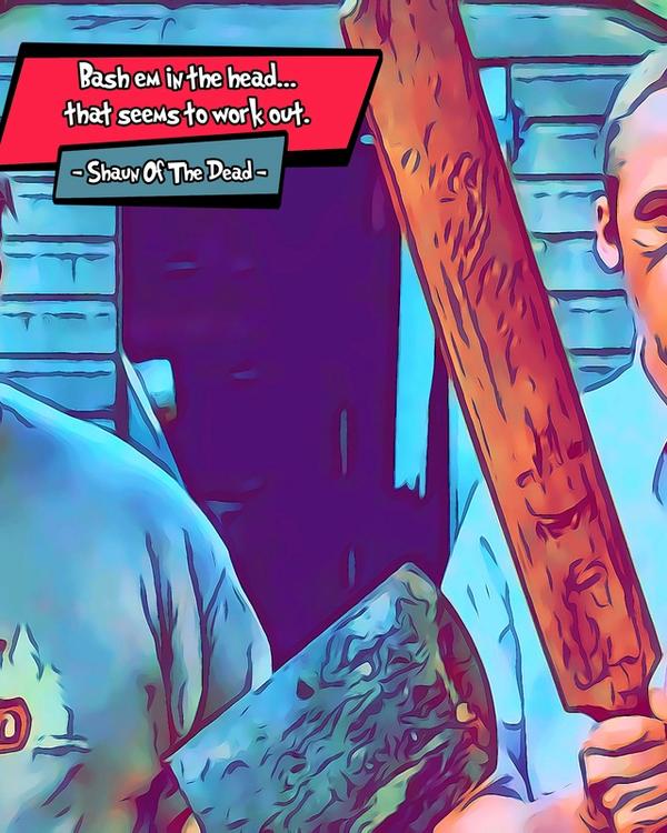 Shaun Of The Dead — Comic Strip Canvas