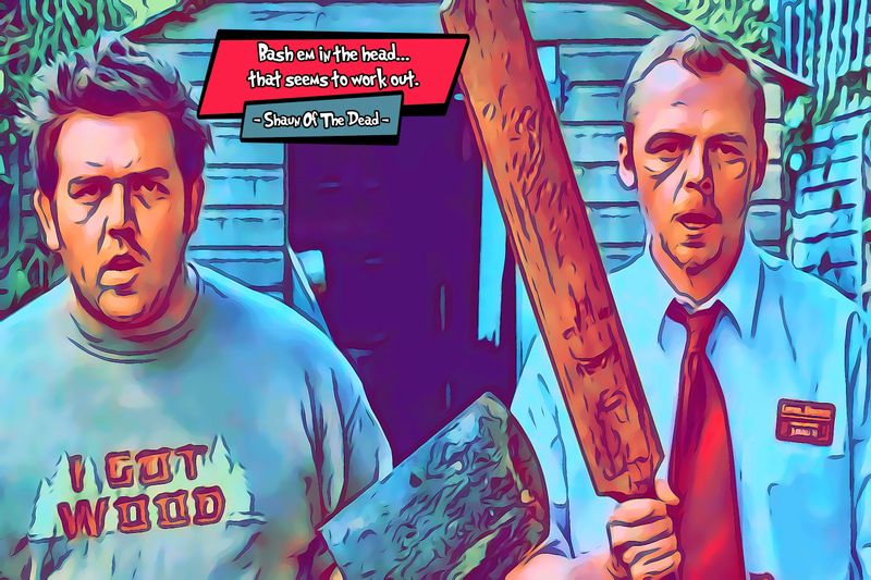 Shaun Of The Dead — Comic Strip Canvas