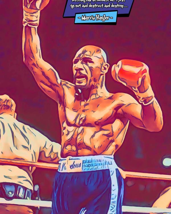 Marvin Hagler — Comic Strip Canvas