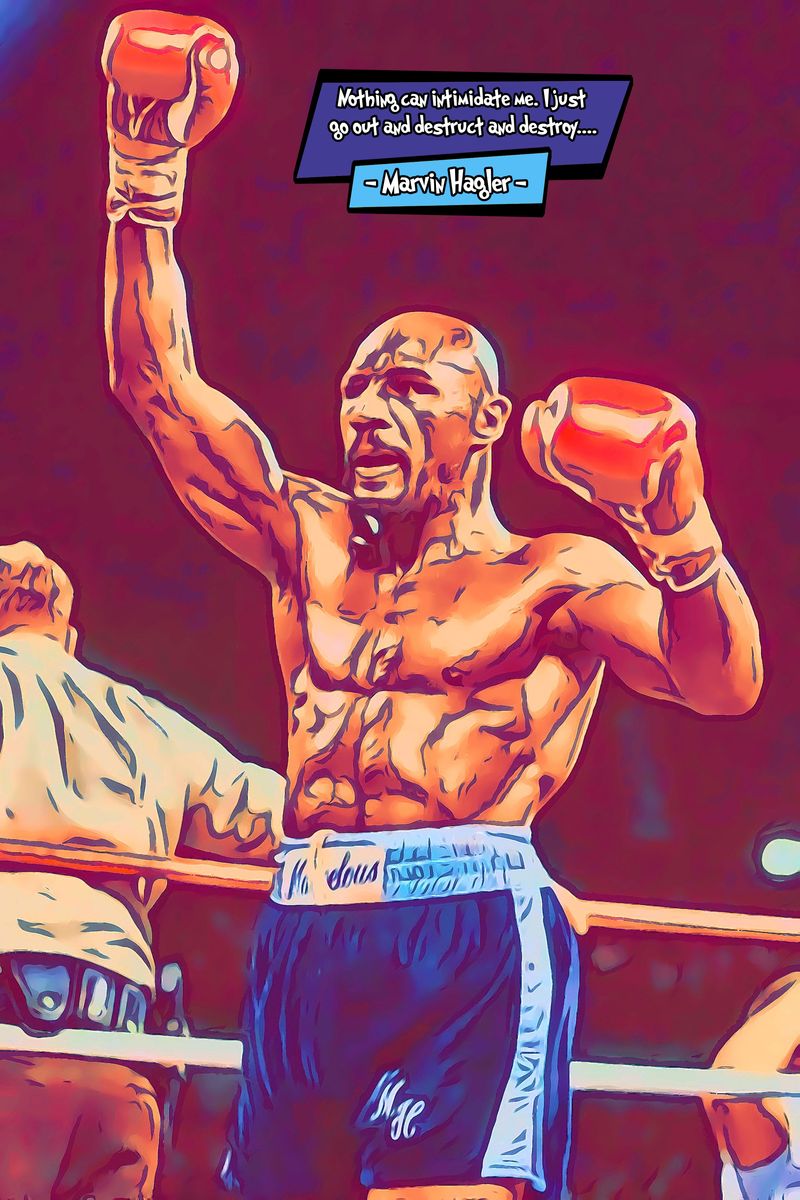 Marvin Hagler — Comic Strip Canvas