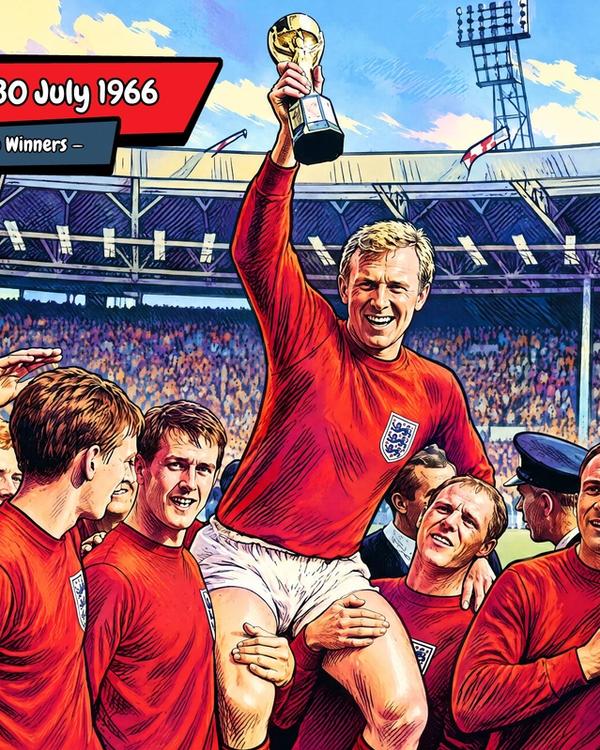 England World Cup 1966 — Comic Strip Canvas