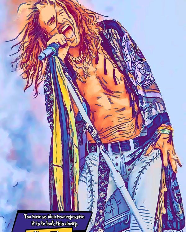 Steven Tyler — Comic Strip Canvas