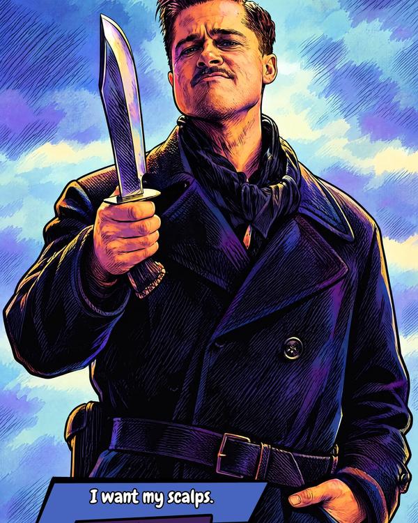 Inglorious Basterds — Comic Strip Canvas