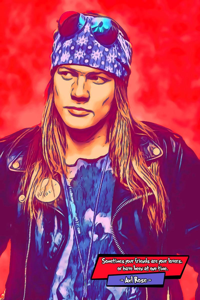 Axl Rose — Comic Strip Canvas