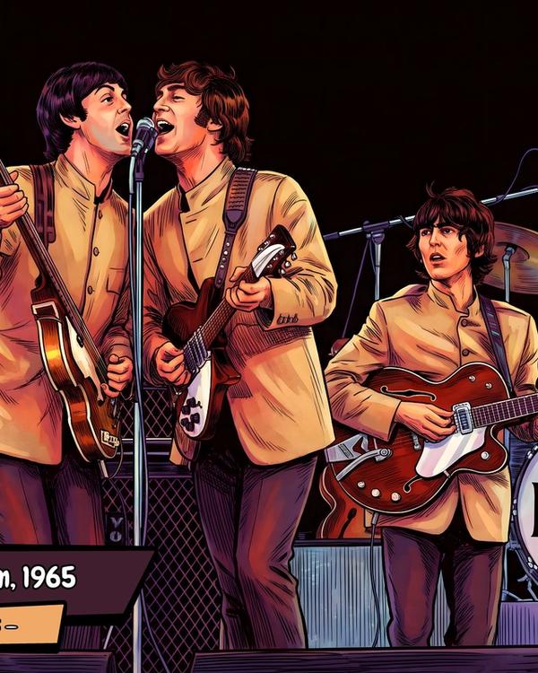The Beatles — Comic Strip Canvas