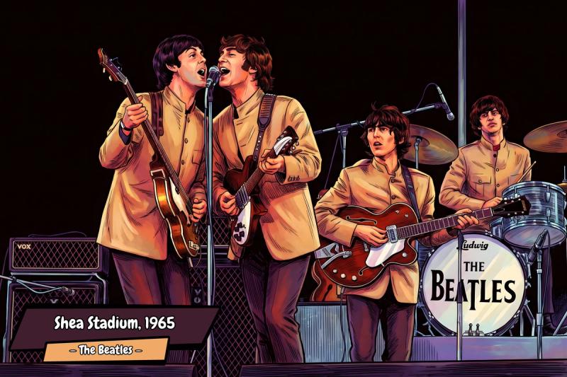 The Beatles — Comic Strip Canvas