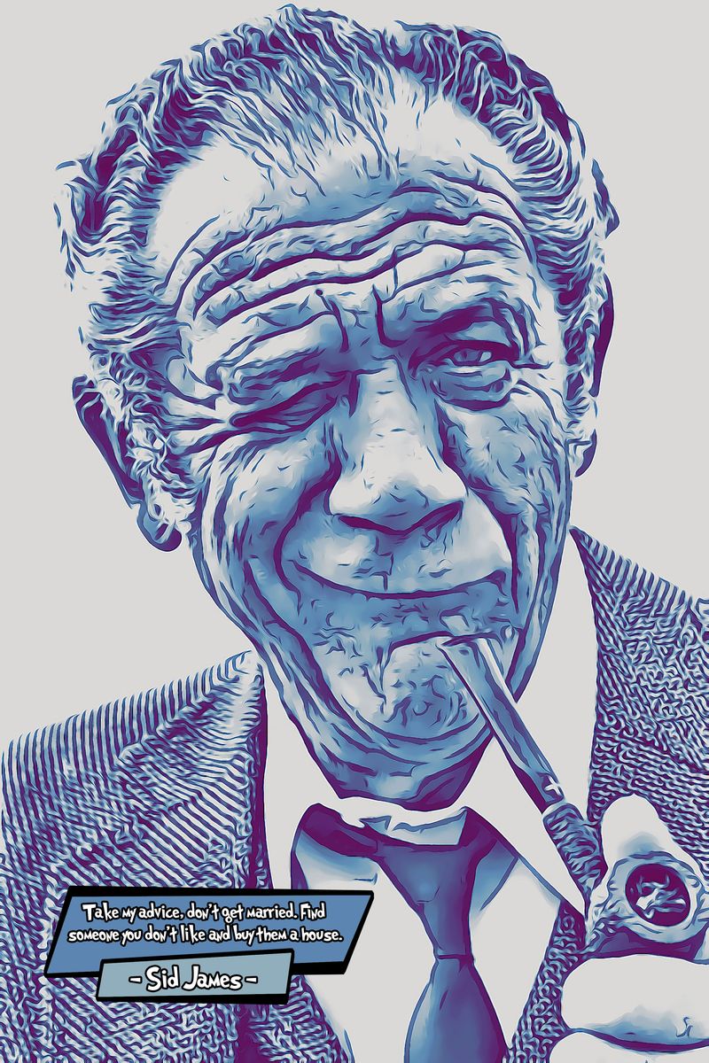 Sid James — Comic Strip Canvas