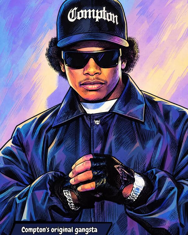 Eazy E — Comic Strip Canvas