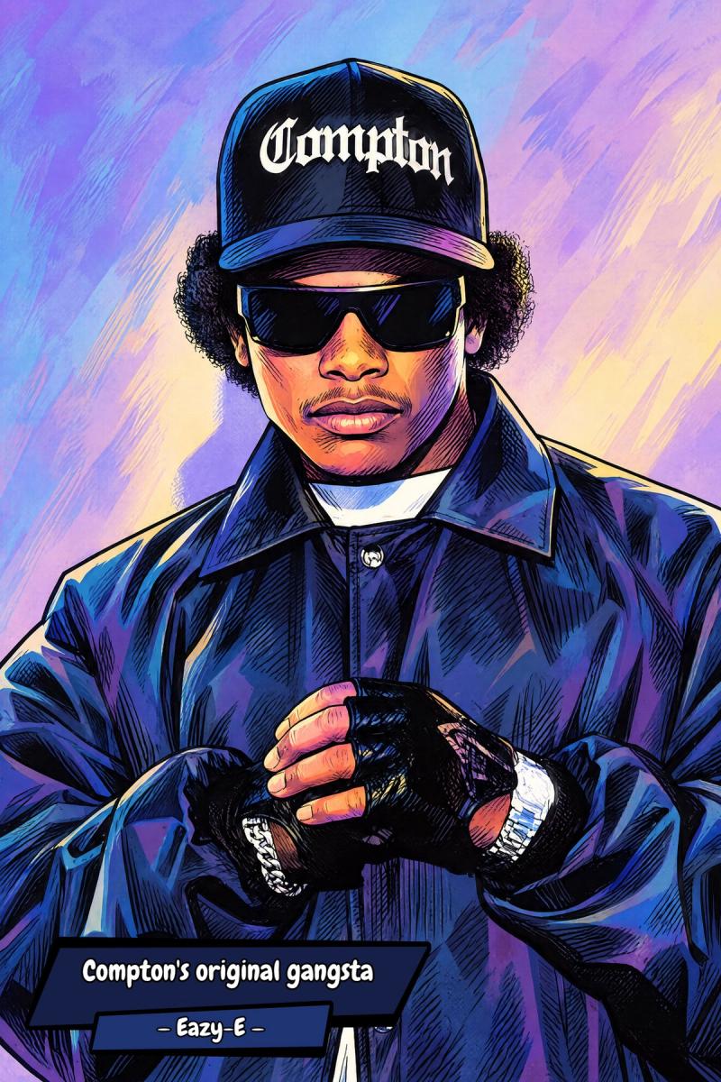 Eazy E — Comic Strip Canvas