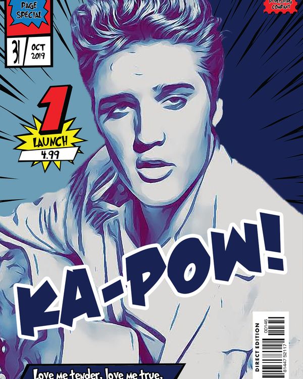 Elvis Presley — Comic Strip Canvas