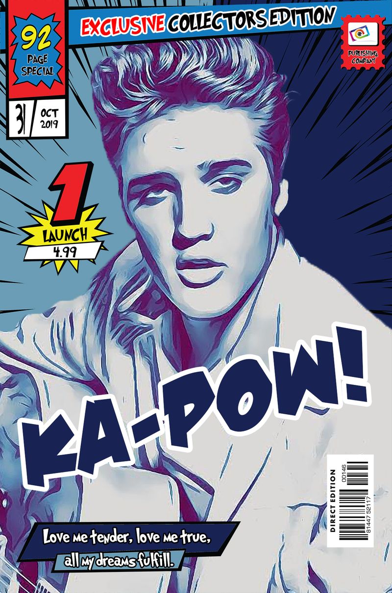 Elvis Presley — Comic Strip Canvas