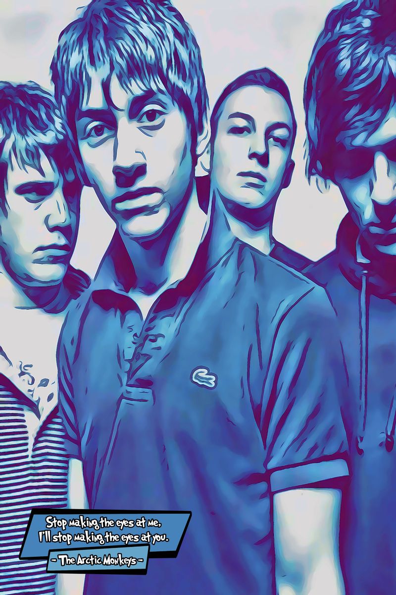The Arctic Monkeys — Comic Strip Canvas