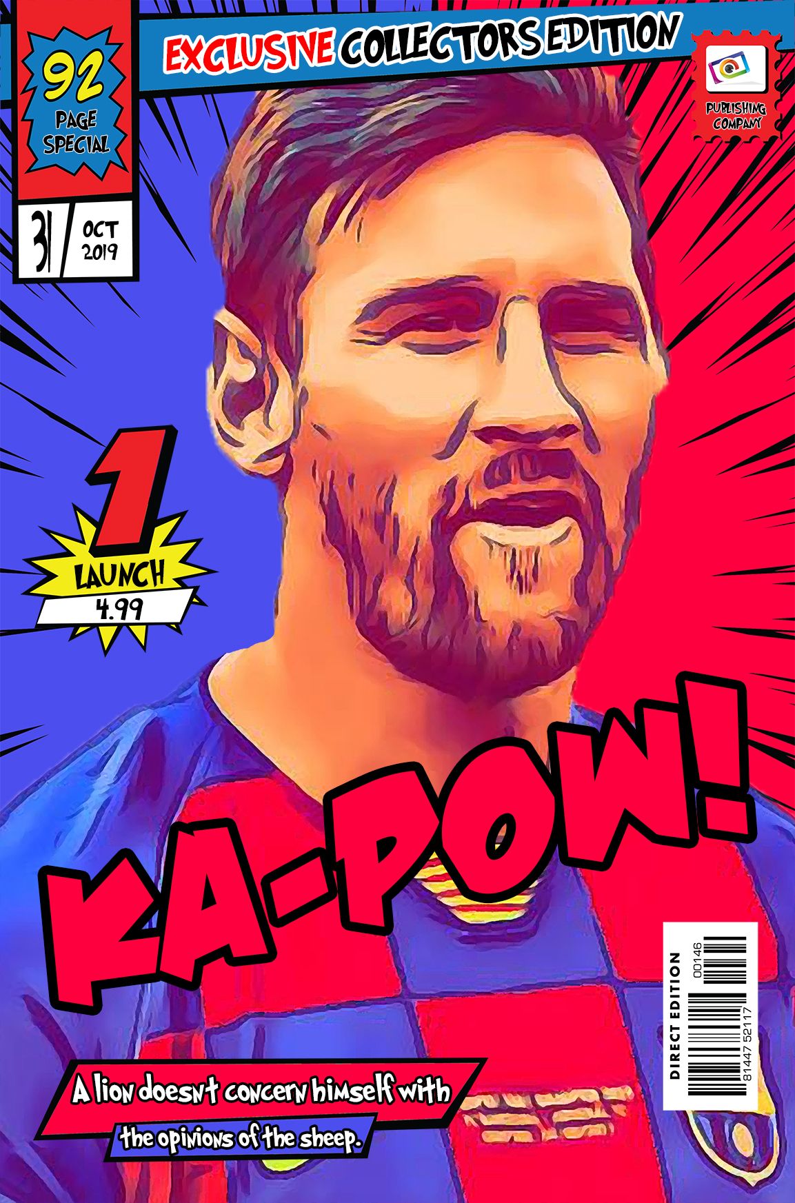 Leo Messi — Comic Strip Canvas