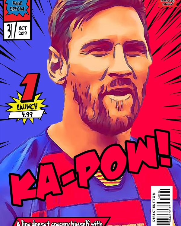 Leo Messi — Comic Strip Canvas