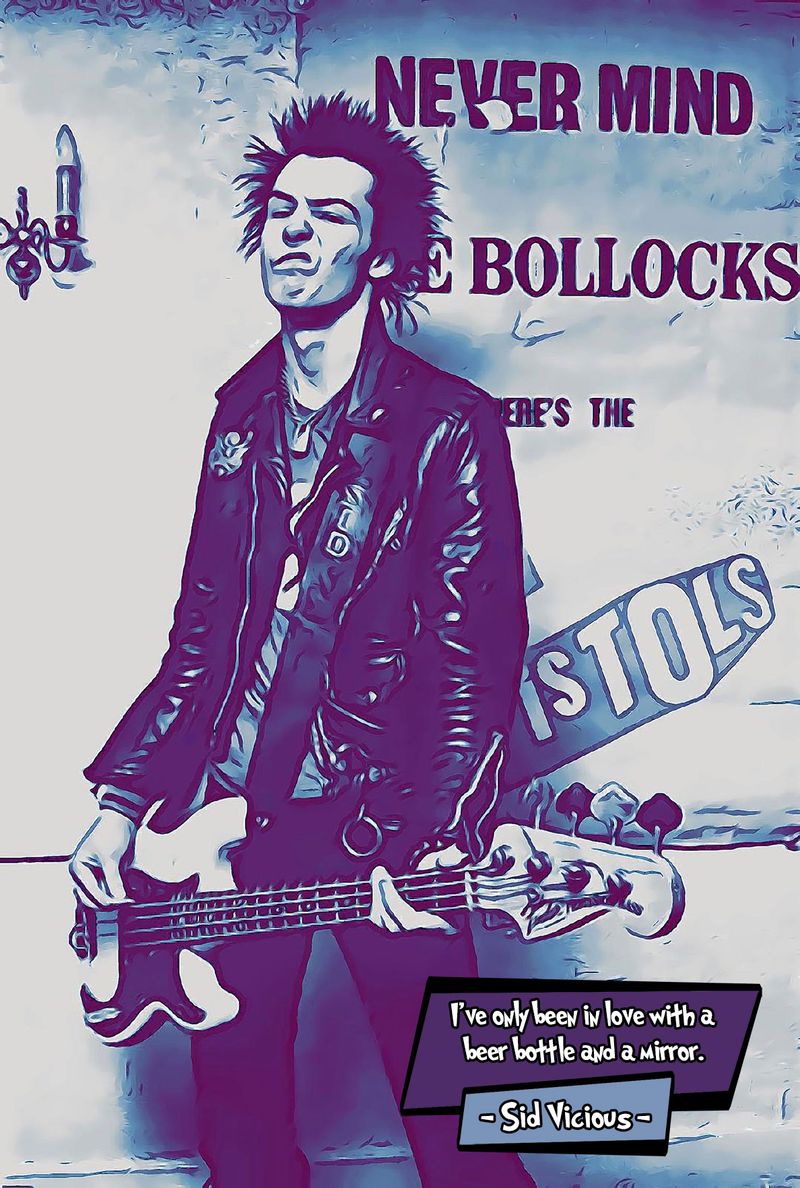 Sid Vicious — Comic Strip Canvas