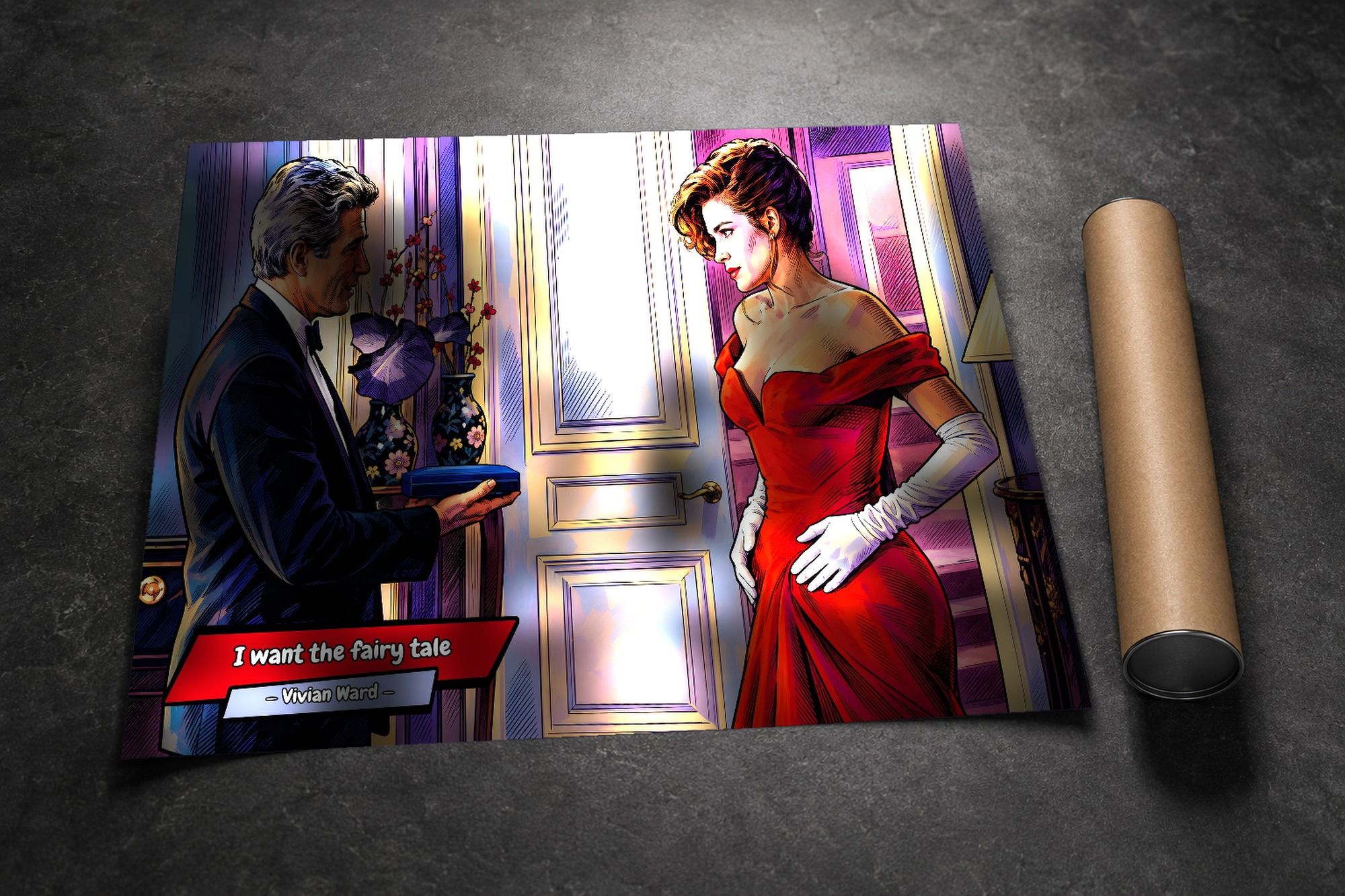 Pretty Woman lifestyle mockup — Comic Strip Canvas