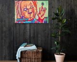 Chucky lifestyle mockup — Comic Strip Canvas