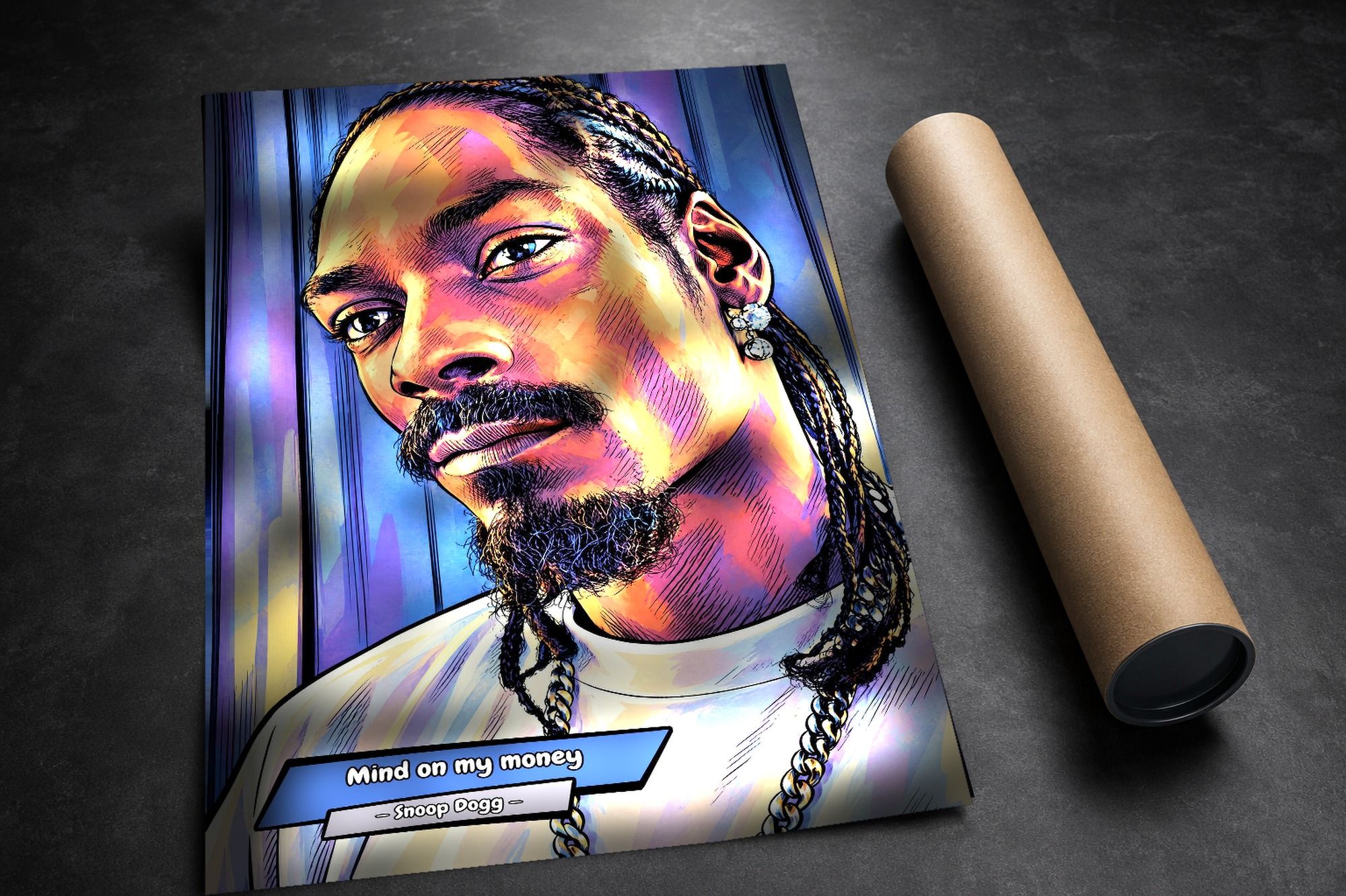 Snoop Dogg lifestyle mockup — Comic Strip Canvas