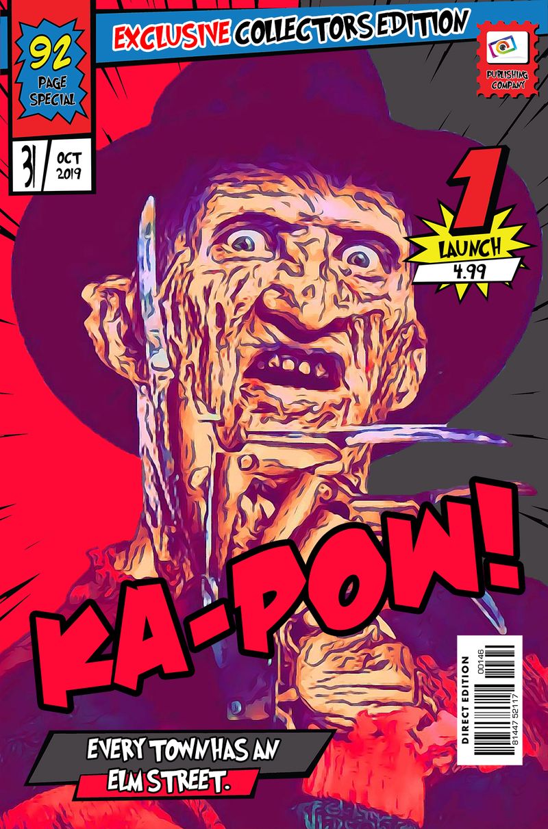 Freddy Krueger — Comic Strip Canvas